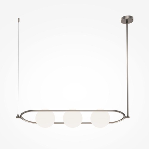 Podélná - M MOD221PL-03N Závěsné svítidlo Erich 3xE14 120W bílá matné sklo hliník designové - MAYTONI - foto 1