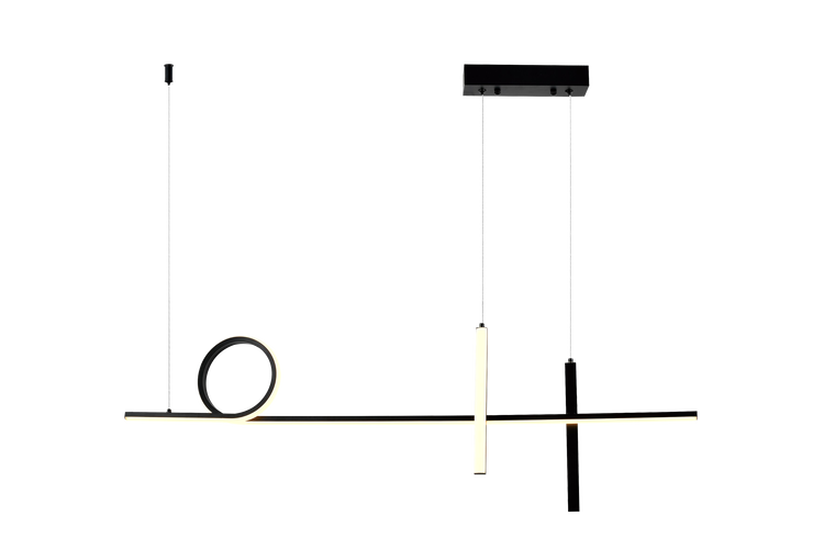 LED přívěšek - LED závěsná lampa 24W černá/bílá - foto 1