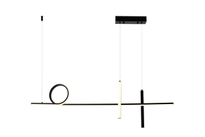 LED přívěšek - LED závěsná lampa 24W černá/bílá