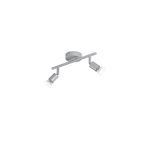 Bodová - FAN SPOT-COOPER-2 Spotové svítidlo SPOT LED COOPER stříbrná 2xGU10 LED 5 W 400 LM 2700 K 30,5x8,5x14 cm - FANEUROPE - foto 1