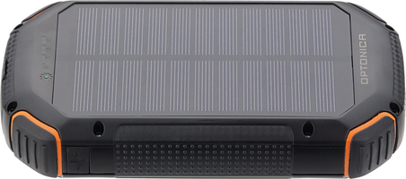 Powerbanka - POWER BANK 20000mAh 3.7V SOLAR:1.2W ČERNÁ + ORANŽOVÁ LED:4W