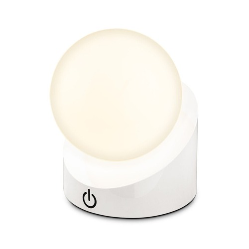 Stolní lampy dekorační - BRILO 7561016 Sora Mini LED stolní lampička bezdrátová IP54, stmívatelné, dotykový vypínač, bílá - BRILO - foto 1