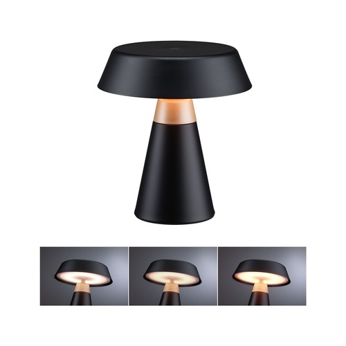 Stolní lampy dekorační - P 77060 Nabíjecí bateriové svítidlo Lirox IP44 CCT černá/šampaň - PAULMANN - foto 1
