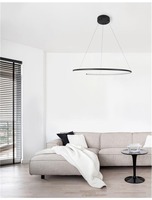 Kruhová - NV 9010023 Závěsné svítidlo BREDA černý hliník a akryl LED 30W 220V 3000K IP20 - NOVA LUCE