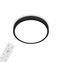 Kruhová - BRILO 3709-015 RGBW LED přisazené svítidlo pr. 38 cm, 22 W, 2900 lm, černá - BRILO