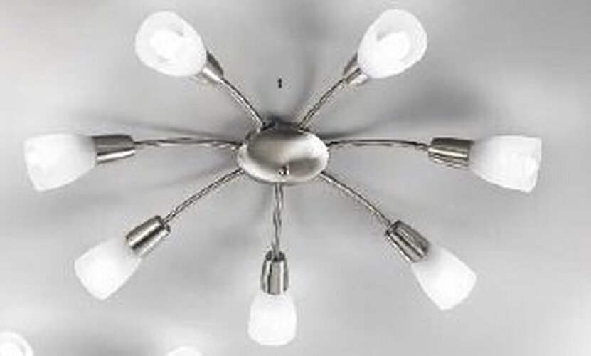 Dekorativní - OR DL 7-503/7 SATIN Stropní svítidlo satin 7xE14 9W úsporný zdroj 230V - ORION - foto 1