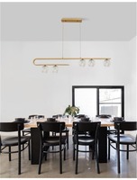 Koule - NV 9960273 Závěsné svítidlo MIRANO čiré strukturované sklo a mosaz zlatá G9 5x5W 230V IP20 bez žárovky - NOVA LUCE