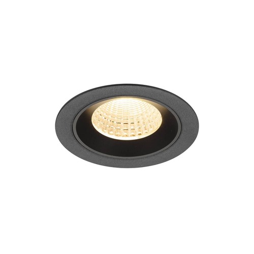 Kruhová - LA 1009601 NUMINOS® M Stropní vestavné svítidlo, 2700 K, 55°, IP20, kulaté, černé - BIG WHITE (SLV) - foto 1