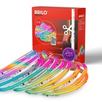 Dekorační - BRILO 2322480 COB LED pásek 3m, dálkový ovladač, RGB IC dynamické barvy, bílý - BRILO