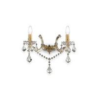 Dekorativní - ILUX 035659 Nástěnné svítidlo Ideal Lux Florian AP2 oro 035659 zlaté - IDEALLUX