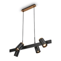 Podélná - BRI 4059045 BRILONER Duta závěsné svítidlo - nastavitelné, GU10 patice, 4-ramenné, černá 4059045