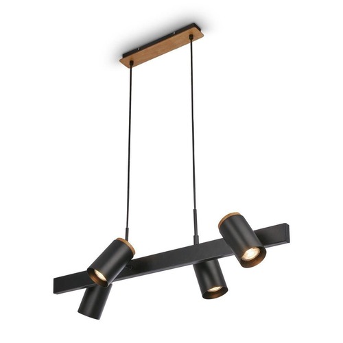 Podélná - BRI 4059045 BRILONER Duta závěsné svítidlo - nastavitelné, GU10 patice, 4-ramenné, černá 4059045 - foto 1