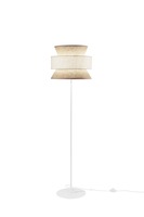 Stojací lampy - FAN I-GAZEBO-PT-BB Stojací lampa Gazebo přírodní ratan + béžová, 1 x E27, pr. 40 x 145 cm - FANEUROPE