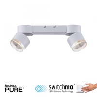 Bodová - PN 6862-16 Paul Neuhaus LED stropní svítidlo PURE-NOLA bílé 2 ramenné otočné stmívatelné krokově stmívatelné 3000K - PAUL NEUHAUS