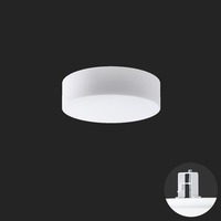 Koupelnová - OS ERI67121 ERIS V2 stropní/nástěnné skleněné polovestavné svítidlo bílá IP44 3000 K 19W LED HF nouzové kombinované 3 h (původní kód OS 67121) - OSMONT