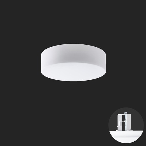 Koupelnová - OS ERI67121 ERIS V2 stropní/nástěnné skleněné polovestavné svítidlo bílá IP44 3000 K 19W LED HF nouzové kombinované 3 h (původní kód OS 67121) - OSMONT - foto 1