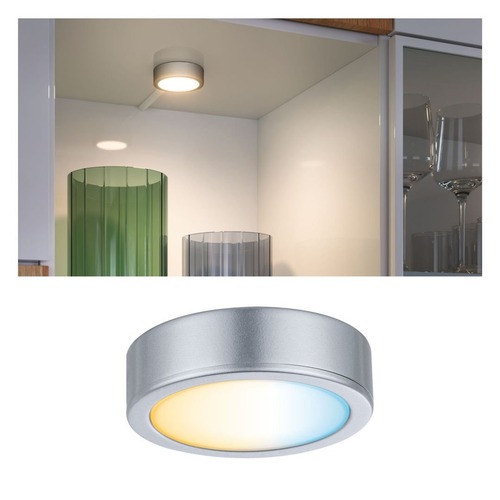 Clever Connect - P 99953 Nábytkové svítidlo Clever Connect spot Disc matný chrom 12V 2,1W měnitelná bílá 2.700-6.500K - PAULMANN - foto 1