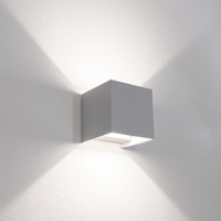 Nástěnná - CEN UDSGR-1010 Venkovní nástěnné LED svítidlo up/down QUADRATO šedá 10W 3000/4000/6500K IP65 - CENTURY