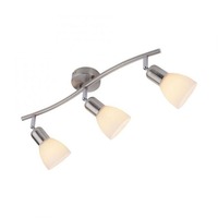 Bodová - LD 11953-55 KARO Stropní svítidlo, barva ocel, 3x E14, skleněné stínidlo, IP20 - LEUCHTEN DIREKT / JUST LIGHT