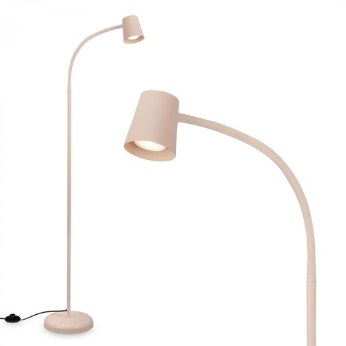 Stojací lampy - BRILO 1476011 Skriva stojanová lampa – nastavitelná, vypínač, GU10 patice, max. 9W, béžová - BRILO - foto 1