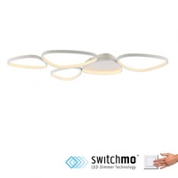 Dekorativní - LD 14045-16 PEBBLES LED stropní svítidlo bílé paměťová funkce do obývacího pokoje krokově stmívatelné 3000K - JUST LIGHT