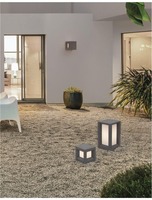 Sloupková - NV 9739351 Venkovní sloupkové svítidlo CASTRO šedý pískovec a akryl E27 1x12W bez žárovky 100-240V IP65 - NOVA LUCE