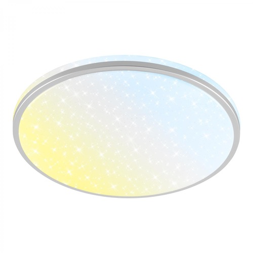 Kruhová - BRILO 3895014 Stela stropní svítidlo pr.33 cm - 22W, 2400lm, LED, stmívatelné, CCT, dálkový ovladač, matný chrom - BRILO - foto 1
