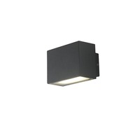 Nástěnná - FAN LED-W-AGERA-90 Venkovní nástěnné svítidlo LED AGERA černá hliník 2x3 W 680 lm 3000/4000 K IP54 7 x 18 x 6,5 - FANEUROPE