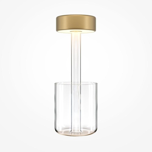 Stolní lampy dekorační - M MOD229TL-L3G3K1 Stolní lampa AI Collaboration 2200-4000K 3W nastavitelná bílá zlatá sklo bateriová stmívatelná - MAYTONI - foto 1