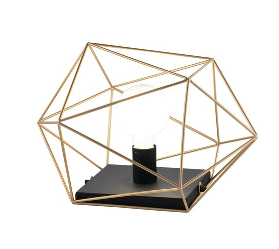 Stolní lampy dekorační - FAN I-ABRAXAS-L1 ORO Stolní lampa Lume Abraxas, černá/zlatá, 1 x E27, 40,5 x 29,5 x 26,5 cm - FANEUROPE - foto 1