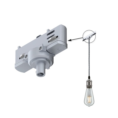 Lištové 3 fáze ProRail - P 91385 ProRail3 univerzální adaptér pro závěs max. 1.150W 230V stříbrná - PAULMANN - foto 1