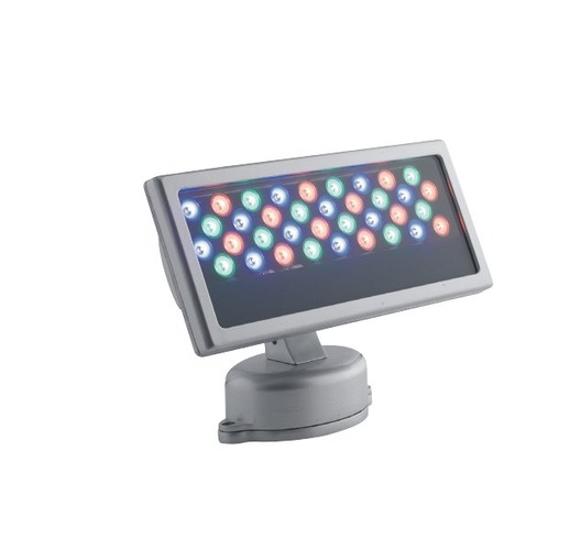 Reflektory - FAN LED-RAYS-36P Venkovní reflektor LED RAYS stříbrná hliník 36x1 W RGB stmívatelné IP65 21x33x15 cm - FANEUROPE - foto 1