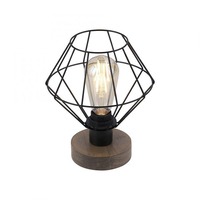 Stolní lampy dekorační - LD 15216-78 KASKA Stolní lampa, dřevodekor, 1xE27 max. 40 W, do interiéru, dřevěný dekor a kov, - LEUCHTEN DIREKT / JUST LIGHT