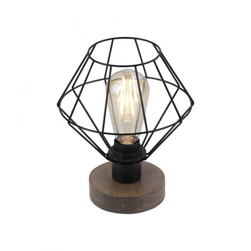 Stolní lampy dekorační - LD 15216-78 KASKA Stolní lampa, dřevodekor, 1xE27 max. 40 W, do interiéru, dřevěný dekor a kov, - LEUCHTEN DIREKT / JUST LIGHT - foto 1