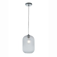 Válec - FAN I-ASHFORD-S20 TR Závěsné svítidlo Ashford Ovale, průhledné, 1 x E27, 20 x 150 cm - FANEUROPE
