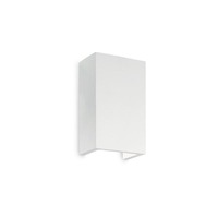 Sádrová - ILUX 214689 Nástěnné svítidlo Ideal Lux Flash Gesso AP1 high 214689 1x40W hranaté 18cm - IDEALLUX