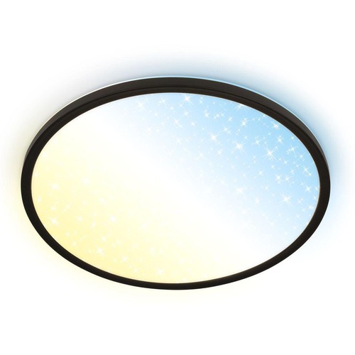 Kruhová - BRILO 7655015 Slim svítidlo LED panel pr.37,5 cm - 22W, 3000lm, dálkový ovladač, stmívatelné, černá - BRILO - foto 1