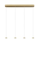 Sestavte si sami - FAN LED-BASE-S-RT4-ORO Konstrukce zlatá kovová závěsná konstrukce s integrovaným LED světelným bodem 14 W a kabelem 80 x 80 x 200 cm, nastavitelný kabe - FANEUROPE