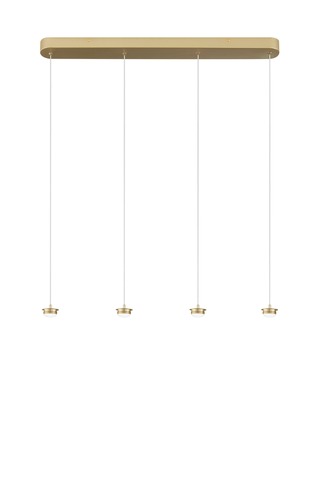 Sestavte si sami - FAN LED-BASE-S-RT4-ORO Konstrukce zlatá kovová závěsná konstrukce s integrovaným LED světelným bodem 14 W a kabelem 80 x 80 x 200 cm, nastavitelný kabe - FANEUROPE - foto 1