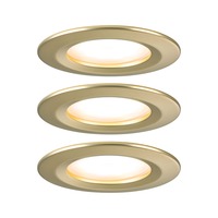 Koupelnová - P 92405 LED vestavné svítidlo Nova Coin základní sada nevýklopné IP44 kruhové 78mm Coin 3x6W 230V 2700K zlatá mat - PAULMANN