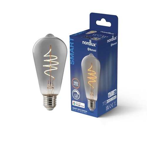 E27 - NOR 2280022747 Smart E27 ST64 1800K LED žárovka kouřová - NORDLUX - foto 1