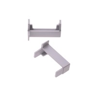 Nezařazeno - Pár koncovek profilu 2SP-S stříbrné