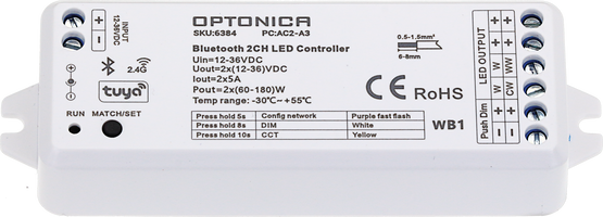 Stmívače a regulátory LED - Bluetooth a RF LED kontrolér