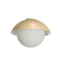 Kruhová - OS LUK40009 LUKIDA 3 stropní/nástěnné skleněné svítidlo zlatá / bílá IP65 40W E27 - OSMONT