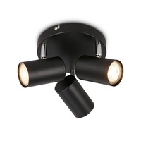 Bodová - BRILO 2365035 BRILONER Supo stropní bodové svítidlo - GU10 patice, max. 9W, nastavitelné, 3-ramenné, černá 2365035