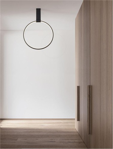 Kruhová - NV 9085241 Stropní svítidlo GARVE černá ocel+hliník LED 30W stmívatelné - NOVA LUCE - foto 1