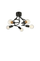 Dekorativní - MAR 107931 Medusa stropní svítidlo černé 5 lamp - Markslöjd