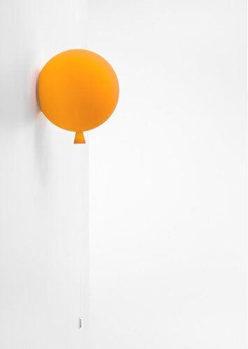 Dekorativní - BRO PC00881_008 Nástěnné svítidlo MEMORY žluté lesklé, průměr skla 25cm, 15W E27 úsporná - BROKIS C - foto 1