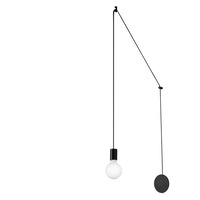 Bodová - FAN I-HABITAT-PL1 NER Stropní svítidlo Habitat, černé, 1 x E27, délka 500 cm - FANEUROPE