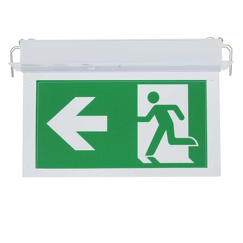 LED nouzové osvětlení - LED zapuštěné pevné nouzové výstupné světlo 3 hodiny trvání s PVC legendou - foto 1